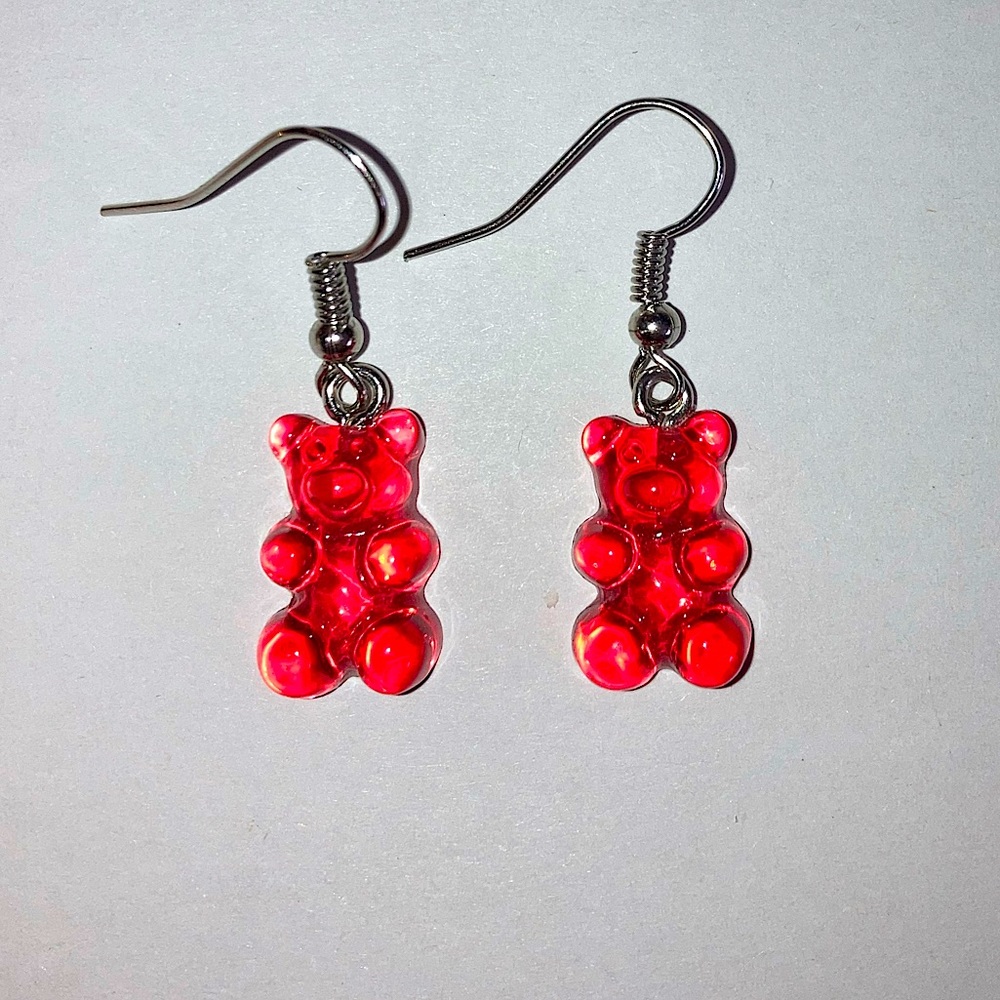 Red Gummy Bear Earrings